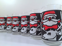 Load image into Gallery viewer, Retro Anchor Hocking Santa and Reindeer Glasses (Set of 6)
