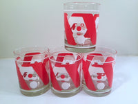 Load image into Gallery viewer, M.W. Periscope Mid-Century Mod Santa Double Old Fashion Glasses (Set of 4)
