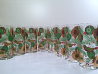 Load image into Gallery viewer, Culver Signed Mid-Century Christmas Tree with Bird and Ornament Highball Glasses (Set of 8)
