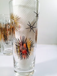 Load image into Gallery viewer, Federal Glass 22- Karat Gold and Black Retro Atomic Collins Glasses (Set of 7)
