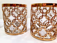 Load image into Gallery viewer, Imperial Glass Mid-Century Golden Chains Double Old Fashion Glasses (Set of 4)
