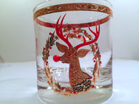 Load image into Gallery viewer, Culver Signed Mid-Century Rudolph The Red Nose Reindeer Old Fashion Glasses - Rare (Set of 8)

