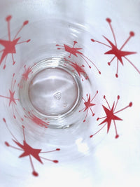 Load image into Gallery viewer, Federal Glass Pink Atomic Starburst Glasses with Tipsy Tim Carrier (Set of 6 with Carrier)
