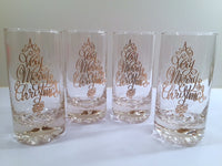 Load image into Gallery viewer, Mid-Century &quot;A Very Merry Christmas&quot; 22-Karat Gold Glasses (Set of 4)
