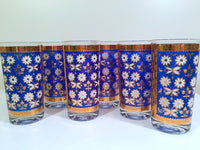 Load image into Gallery viewer, Georges Briard Signed Mid-Century Field of Daisies Highball Glasses (Set of 6)
