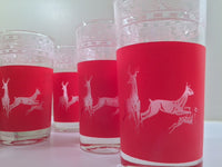 Load image into Gallery viewer, Libbey Mid-Century Reindeer Christmas Glasses - Rare Stock Pattern (Set of 8)
