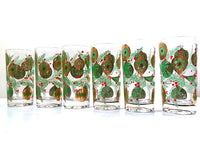 Load image into Gallery viewer, Culver Signed Mid-Century Christmas Tree with Bird and Ornament Highball Glasses (Set of 6)
