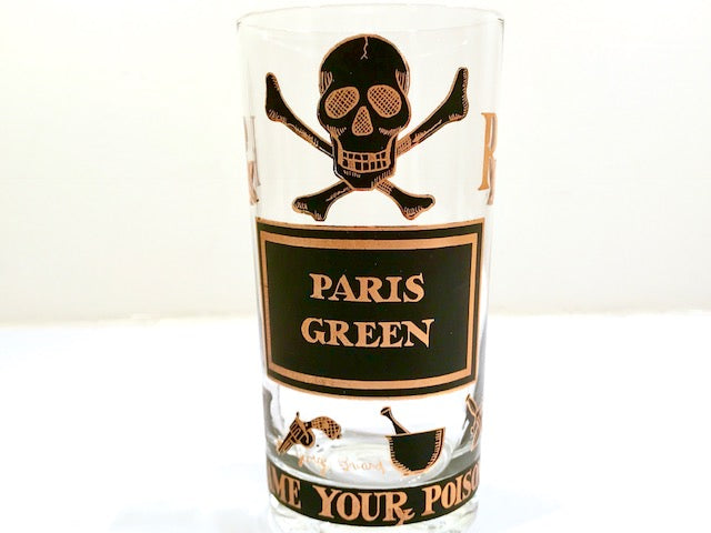 Georges Briard Signed Name Your Poison Single Glass – Paris Green