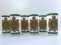 Load image into Gallery viewer, Cera Glass Signed Vintage Sea Turtle Glasses (Set of 6)
