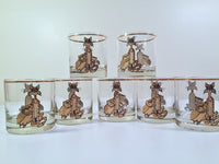 Load image into Gallery viewer, Culver Signed Mid-Century Pussy Cat and Owl Glasses (Set of 7)
