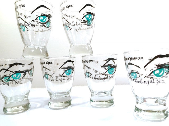 Mid-Century The Eyes Have It  Promotional Glasses (Set of 6)