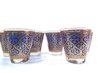 Load image into Gallery viewer, Georges Briard Signed Mid-Century Firenza Blue and 22-Karat Gold Italian Renaissance
