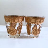 Load image into Gallery viewer, Culver Signed Mid-Century Florentine Golden Fruit Double Old Fashion Glasses (Set of 2)
