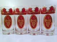 Load image into Gallery viewer, Fred Press Signed Mid-Century Grapes of Wrath Glasses (Set of 4)
