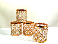 Load image into Gallery viewer, Imperial Glass Mid-Century Golden Chains Double Old Fashion Glasses (Set of 4)
