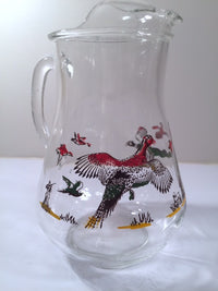 Load image into Gallery viewer, Hazel Atlas Mid-Century Pheasant Milk-Juice Pitcher
