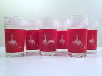 Load image into Gallery viewer, Libbey Mid-Century Reindeer Christmas Glasses - Rare Stock Pattern (Set of  6)
