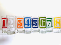 Load image into Gallery viewer, Vintage Number Highball Bar Set (Set of 8)
