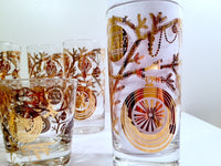 Load image into Gallery viewer, Vintage Christmas 22-Karat Gold Tree Branch and Ornaments Bar Set (Set of 13)
