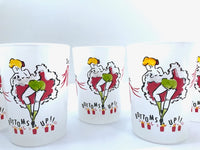 Load image into Gallery viewer, Gay Fad Can Can Girls Bottoms Up Mid-Century Glasses (Set of 6)
