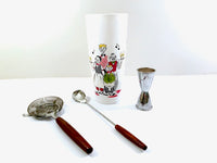 Load image into Gallery viewer, Gay Fad Mid-Century Can Can Girl 4-Piece Cocktail Set
