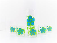 Load image into Gallery viewer, Colony Signed Mid-Century Peony 7-Piece Bar Set
