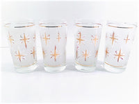 Load image into Gallery viewer, Dominion Glass Mid-Century 22-Karat Gold and White Stars Glasses (Set of 4)
