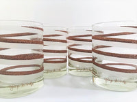 Load image into Gallery viewer, Georges Briard Signed Mid-Century Swirl Double Old Fashion Glasses (Set of 4)
