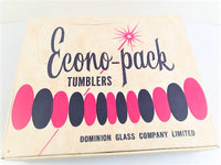 Load image into Gallery viewer, Dominion Glass Company Gold and Orange Econo-Pack Glasses (Set of 8)
