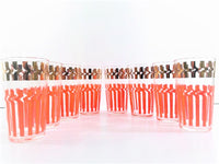 Load image into Gallery viewer, Dominion Glass Company Gold and Orange Econo-Pack Glasses (Set of 8)
