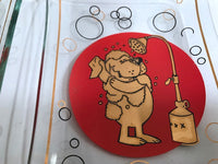 Load image into Gallery viewer, Vintage Mid-Century Cartoon Dog Appetizer Plate Set (Set of 4)
