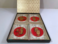 Load image into Gallery viewer, Vintage Mid-Century Cartoon Dog Appetizer Plate Set (Set of 4)
