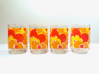 Load image into Gallery viewer, Libbey Mid-Century Orange &amp; Yellow Flower Power Glasses (Set of 4)
