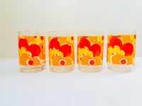 Load image into Gallery viewer, Libbey Mid-Century Orange &amp; Yellow Flower Power Glasses (Set of 4)
