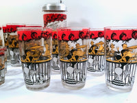 Load image into Gallery viewer, Hazel Atlas Gay 90&#39;s 20-Piece Cocktail Bar Set
