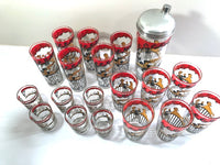 Load image into Gallery viewer, Hazel Atlas Gay 90&#39;s 20-Piece Cocktail Bar Set
