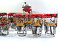 Load image into Gallery viewer, Hazel Atlas Gay 90&#39;s 20-Piece Cocktail Bar Set
