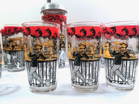 Load image into Gallery viewer, Hazel Atlas Gay 90&#39;s 20-Piece Cocktail Bar Set
