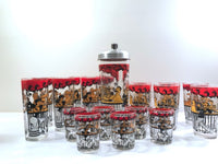 Load image into Gallery viewer, Hazel Atlas Gay 90&#39;s 20-Piece Cocktail Bar Set
