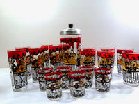 Load image into Gallery viewer, Hazel Atlas Gay 90&#39;s 20-Piece Cocktail Bar Set
