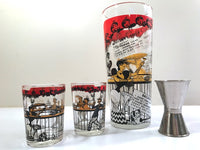 Load image into Gallery viewer, Hazel Atlas Gay 90&#39;s 4-Piece Cocktail Bar Set
