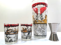 Load image into Gallery viewer, Hazel Atlas Gay 90&#39;s 4-Piece Cocktail Bar Set
