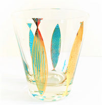 Load image into Gallery viewer, Fred Press Signed Mid-Century Fish Double Old Fashion Glass - Single
