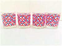 Load image into Gallery viewer, Vintage Red White and Blue Olympic Circles Glasses (Set of 4)
