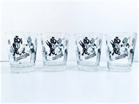 Load image into Gallery viewer, Vintage Sporty Penguin Double Old Fashion Glasses (Set of 4)
