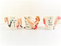 Load image into Gallery viewer, Shafford Mid-Century Party Girls 1-For-The-Money.. Mugs (Set of 3)
