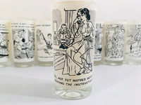 Load image into Gallery viewer, Starlyte Black and White Risqué Glasses (Set of 8)
