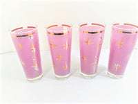 Load image into Gallery viewer, Bartlett Collins Mid-Century Lavender Atomic North Star Tall Collins Cocktail Glasses (Set of 4)
