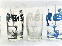 Load image into Gallery viewer, Glenmore Mid-Century The Show Must Go On Glasses (Set of 5)
