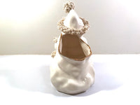 Load image into Gallery viewer, Napco White and Gold  Spaghetti Trimmed Santa
